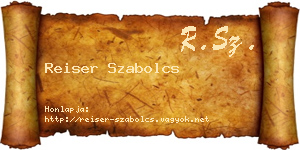 Reiser Szabolcs névjegykártya