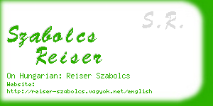 szabolcs reiser business card